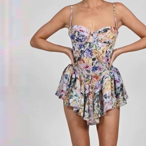 

casual dresses women's spaghetti strap holiday beach mini dress 2021 summer ruffle irregular a line short sundress ladies boho vestidos, Black;gray