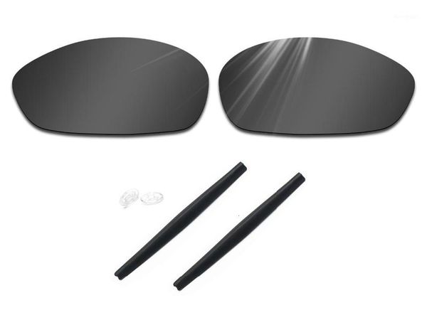 

100% precise-fit black glintbay replacement lenses and rubber kit for whisker sunglasses1