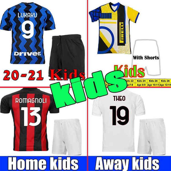 2021 2022 ibrahimovic theo mandzukic 20 21 kids soccer jersey ac kid lukaku lautaro inter maillots de child football chemise enfants, Black - купити за ціною $26.05 в dhgate.com - imall.com