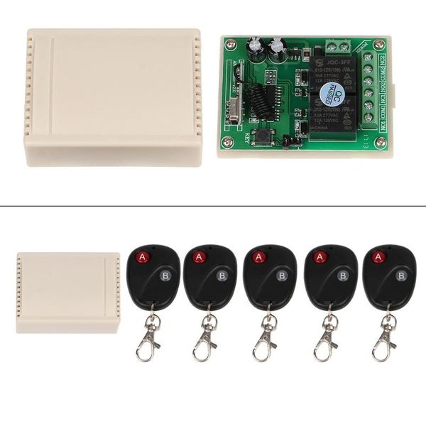 

remote controlers dc12v 2ch rf wireless control switch receiver + 5 2-button transmitters