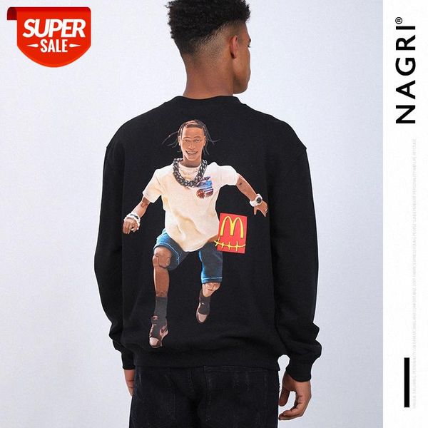

youth collarless pullover casual flow black men's and women's sweater #sz8b