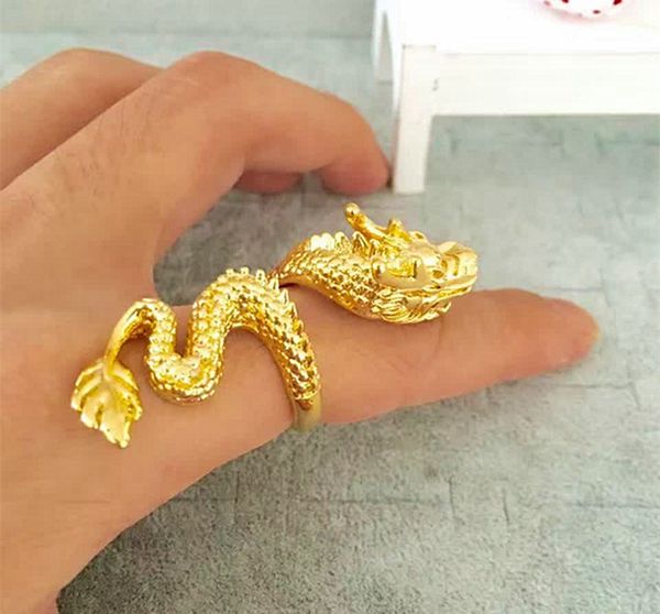 

europe fashion imitation gold dragon ring punk wind rings for men, Silver