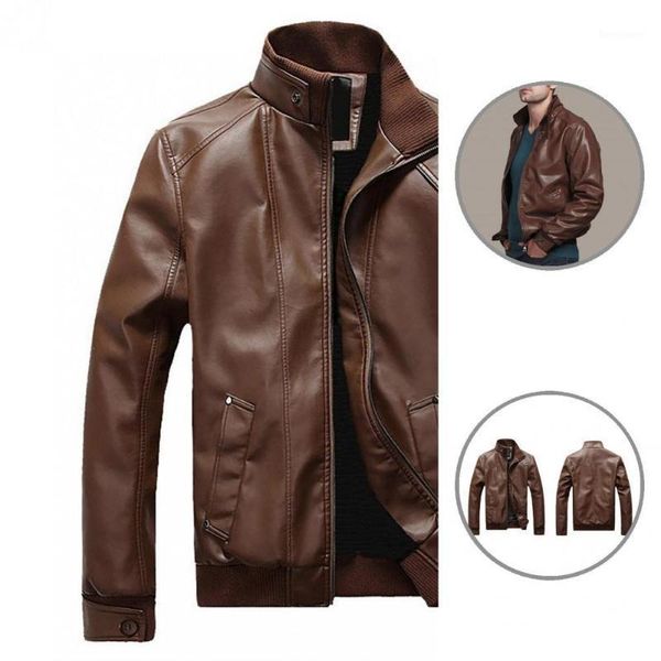 

men's jackets windproof zipper closure men jacket for party motorcycle, Black;brown