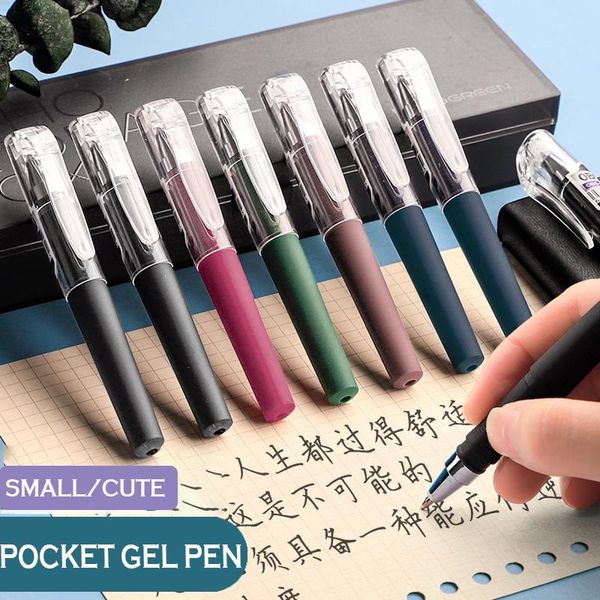

10/20/50pcs/lot 0.5mm pocket pen short portable black 0.5 mini ultra gel school supplies stationery pens