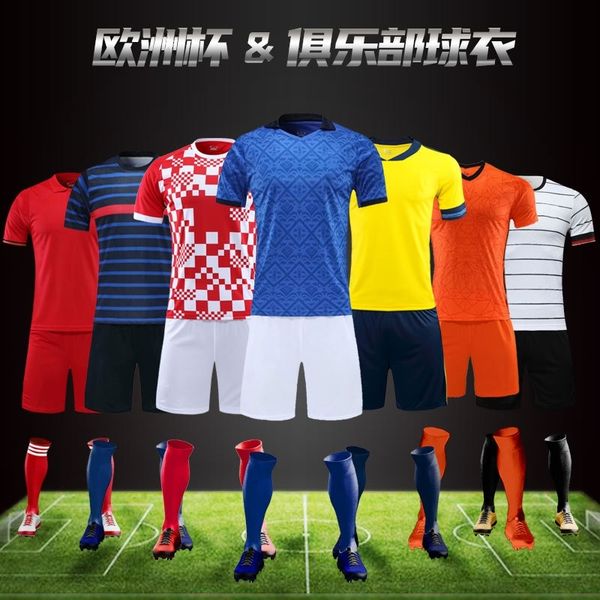 

20-21 new season club football suit with lettering short sleeve suit training shirt personality, Black;white