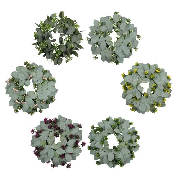 

inch greenery eucalyptus wreath farmhouse romantic garland for front door wedding decorations decorative flowers & wreaths