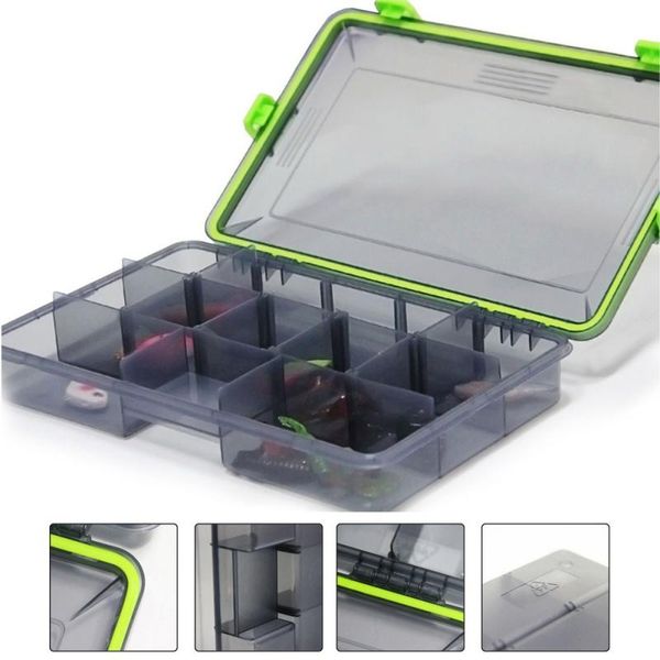 

fishing accessories multiple compartments lure box minnows bait tackle plastic container storage holder square case