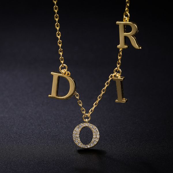 

designer jewelry 2020 new letter full necklace women's net, Silver