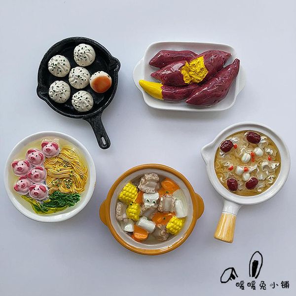 

fridge magnets creative and lovely cartoon food resin refrigerator