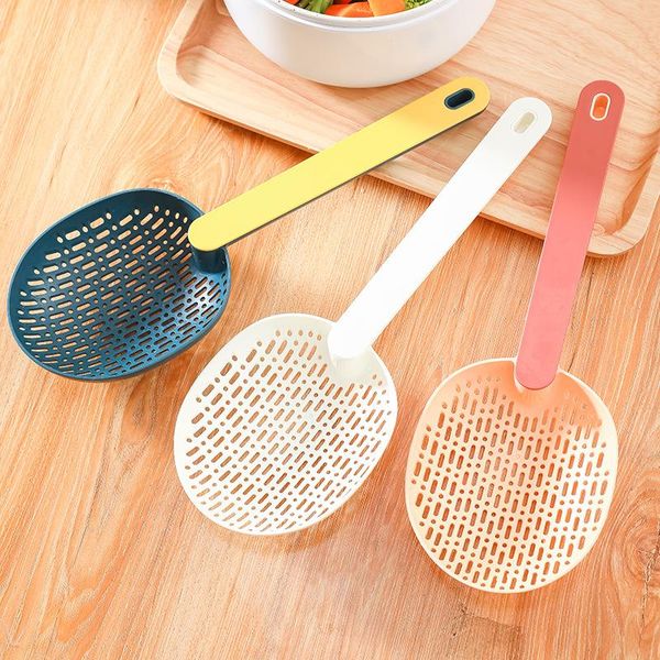 

spoons household high temperature resistant noodle scraper kitchen long handle dumplings wonton flour strainer pot scoop