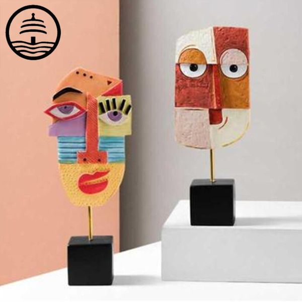 

decorative objects & figurines bao guang ta face vintage the ordinary room accessories resin wood decoration carving hand made home decor a2