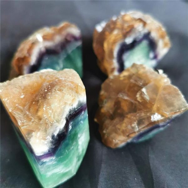 

1pcs 100% natural green fluorite mineral specimen crystal specimens stones and crystals healing decorative objects & figurines