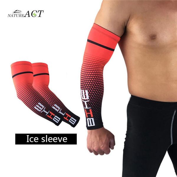

elbow & knee pads 2pcs men sports running cycling bicycle arm guards uv sun protective cuff cover protection sleeve warmers sleeves, Black;gray