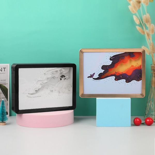 

frames halloween gifts usb plug led lamps paper carving shadow frame night light children kids living room decoration 3d moon lamp