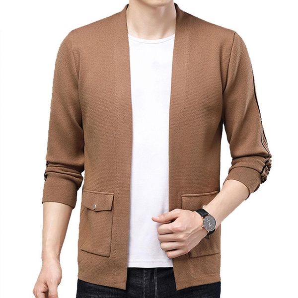 

men's sweaters sweater striped cardigan coat wool knitted men, White;black