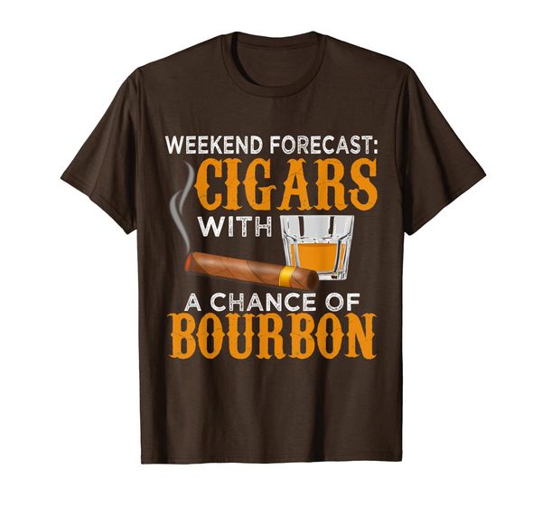 

weekend forecast cigars chance of bourbon shirt fathers day, White;black