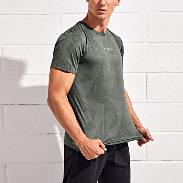 

men's t shirt 2021 spors breahable swea wiing qui drying leisure running finess shor sleeve op, White;black