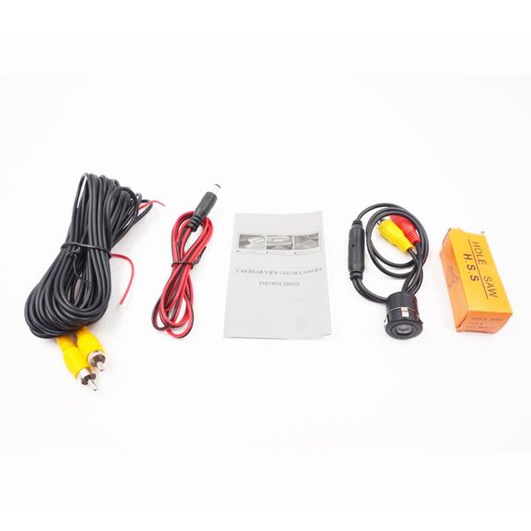 

mini car camara trasera reverse backup rearview camera flush mount waterproof hd night vision wide 170 degree angle with drill rear view cam