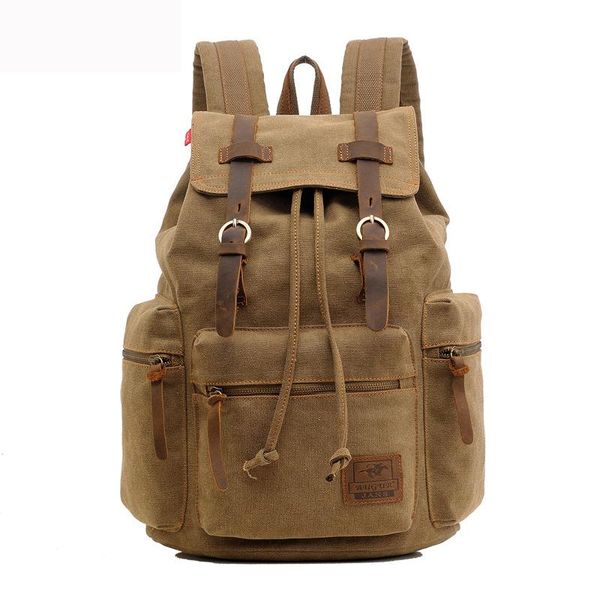 

backpack vintage canvas men 15 inch lapbackpacks fashion travel outdoor hiking male mochila student school bags rucksack
