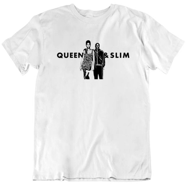 

queen & slim movie hip hop culture t shirt, White;black