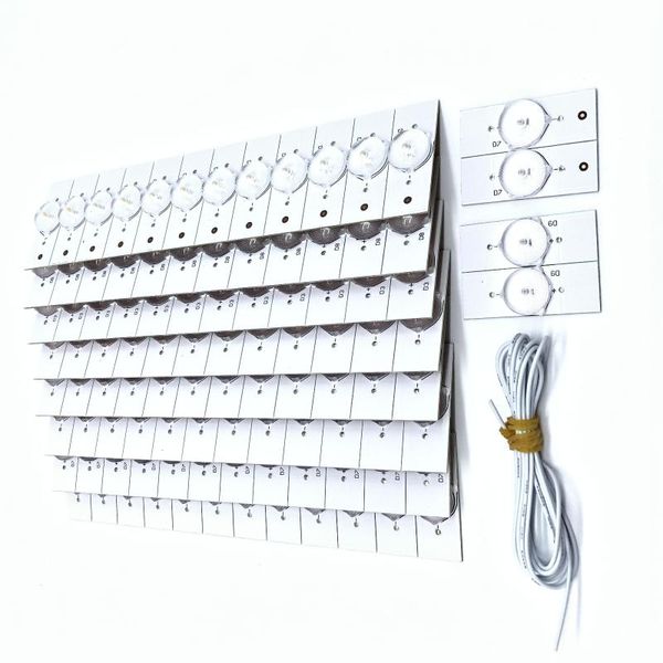 BEADS LIGHT PREMIUM 100PCS/LOT 3V 6V Lâmpada SMD com fliter de lente óptica para reparo de TV de tira de luz de fundo LED de 32-65 polegadas LED