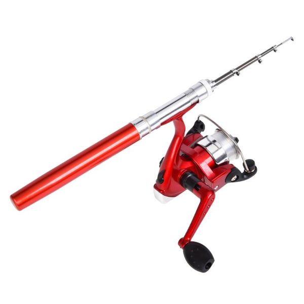 

travel mini portable fishing rod and reel lightweight set sea pole kit boat rods