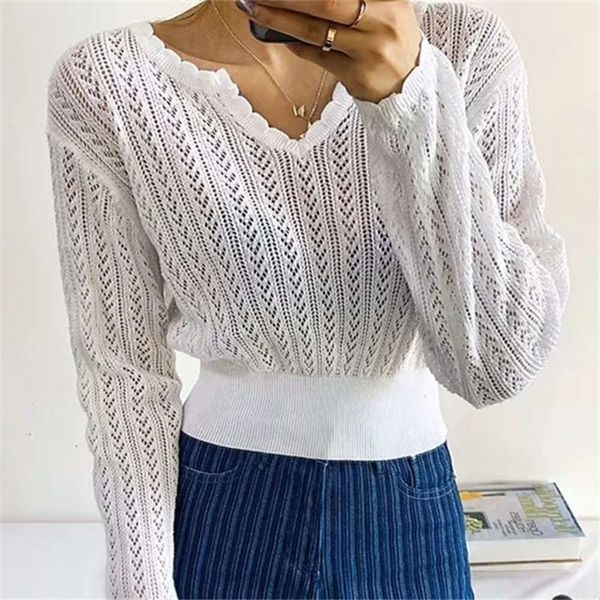 

autumn v-neck bottomed sweater thin long sleeve blouse, White;black