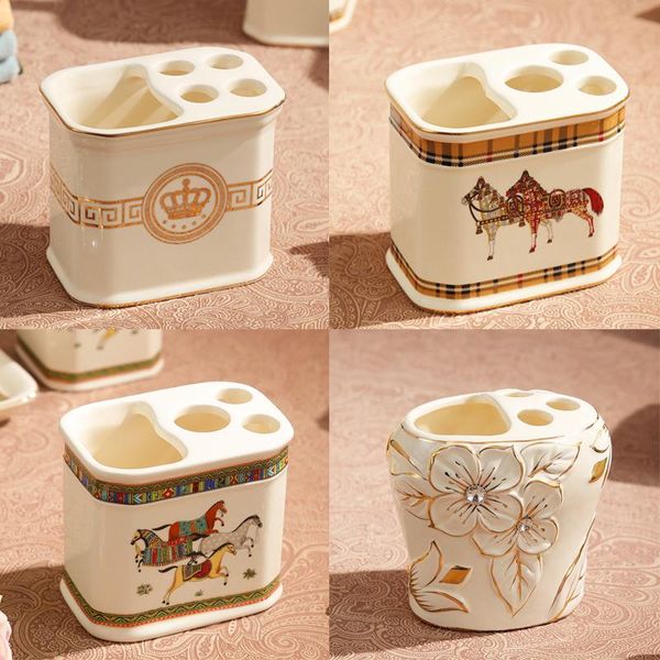 

bath accessory set year 1piece creative ceramic toothbrush rack cylinder bathroom accessories wash gargle cup wedding gift