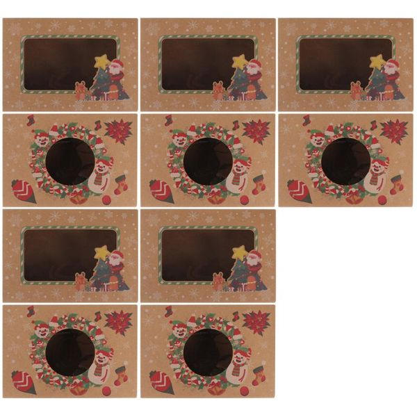 

10pcs christmas cake container desserts packaging box dessert storage gift wrap