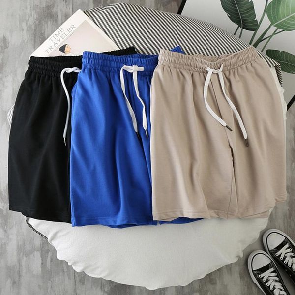 

board shorts men loose fashion short pants solid sports casual 2021 spring summer brand men's, White;black