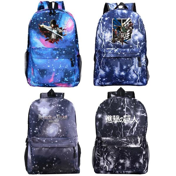 

backpack attack on titan students school backpacks lapknapsack shingeki no kyojin schoolbag boys book rucksack gift