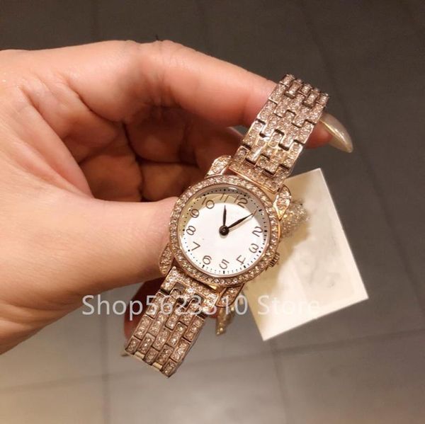 

wristwatches sparkling sky star watch cz quartz wristwatch women number clock full rhinestone stainless steel 22mm, Slivery;brown