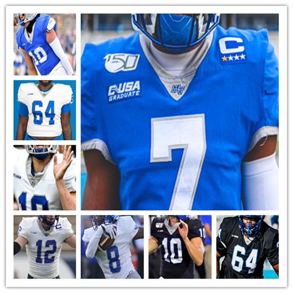 

custom 2021 college middle tennessee mt football jersey chase cunningham bailey hockman amir rasul jimmy marshall reed blankenship quincy ri, Black