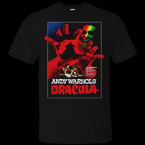 

Andy Warhol's Dracula, Retro, Horror, Arthouse, Movie, Paul Morrissey, T-shirt, White;black