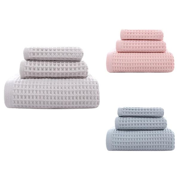 

towel yo-3-piece waffle-pattern towels set square & bath for bathroom