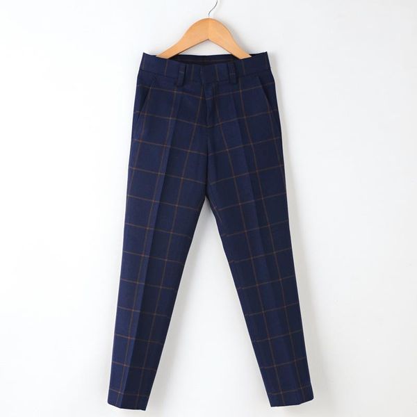 

trousers boys pants children kids formal suit for wedding fashion big classic costume 4-14y, Blue