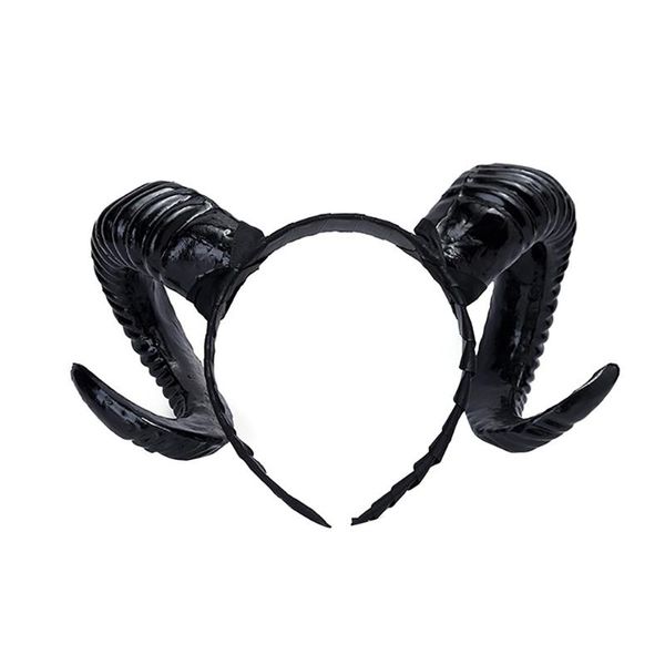 

sheep horn headpiece halloween christmas festival cosplay headdress headwear xmas antler fantasy costume headgear hair decorative flowers &