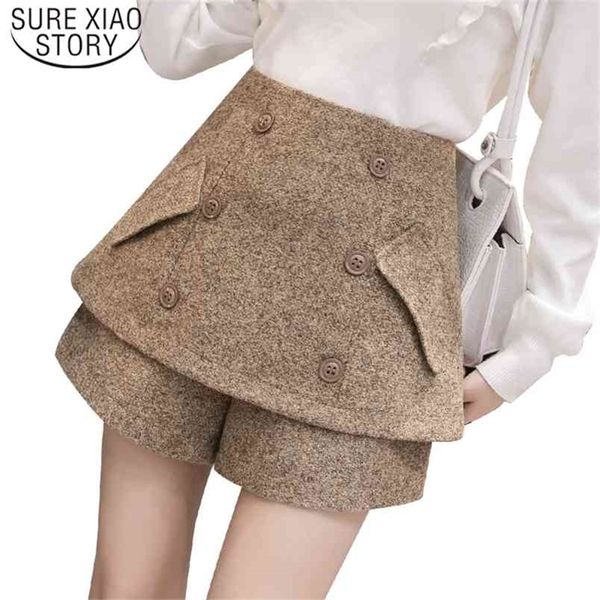 

autumn winter high waist women loose short casual comfortable elegant wild shorts korean ladies office work 7404 50 210506, White;black