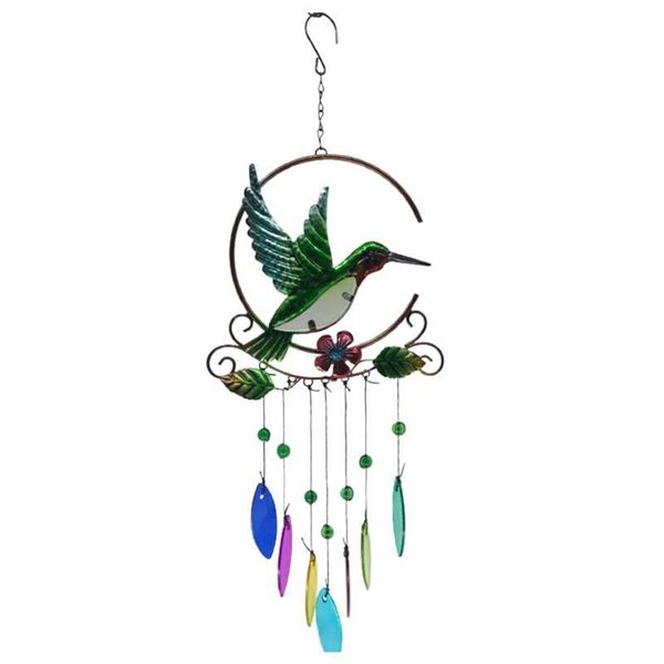

decorative objects & figurines hanging metal hummingbird wind chime wall window door butterfly waterproof outdoor windchime for garden home