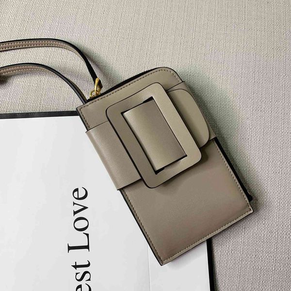 

70% off design hand 2020 new thailand niche design square buckle leather mobile phone korean vertical large screen multi-function card bag g