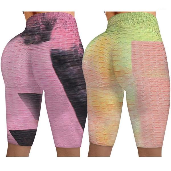 

2pc gym leggings women push up yoga shorts breathable women's tie-dye fitness stretch thin skinny d3 outfit