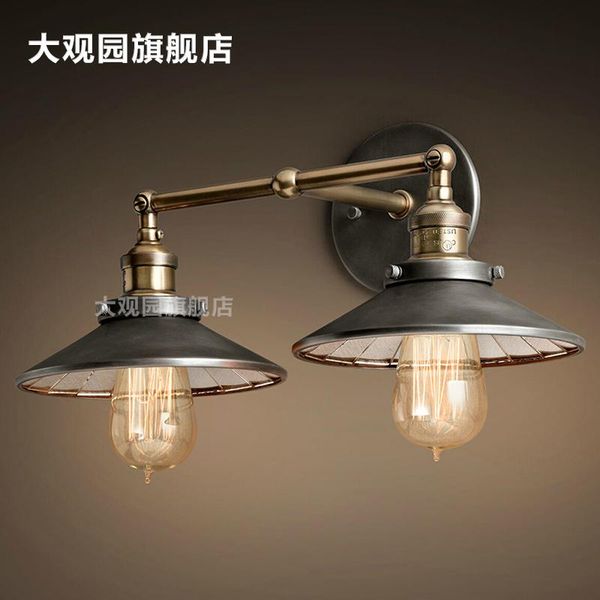 

wall lamp rh loft nordic industrial wind double-end mirror bronze for 22cm