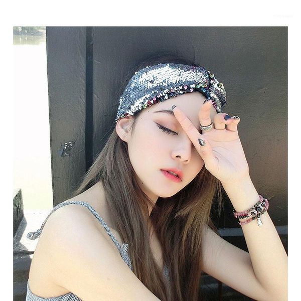 

women fashion headband party sequins hair headdress rainbow girl headband1