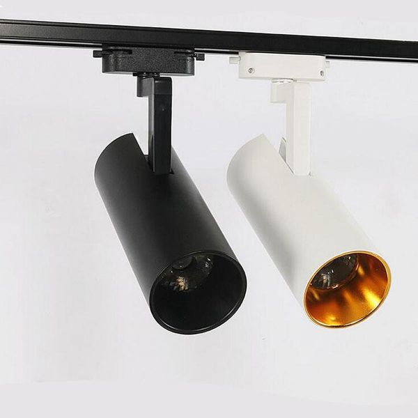 

track lights fanlive 20pcs/lot cob light 20w 30w rail spotlight ac85-265v modern ceiling home deco