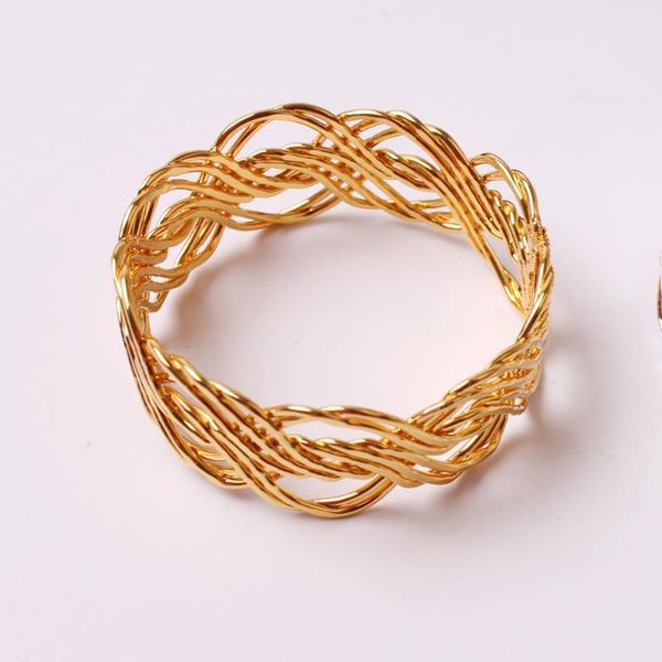

12pcs/metal gold and silver woven napkin ring table decoration refers to the family holiday party el wedding banquet jewelry rings