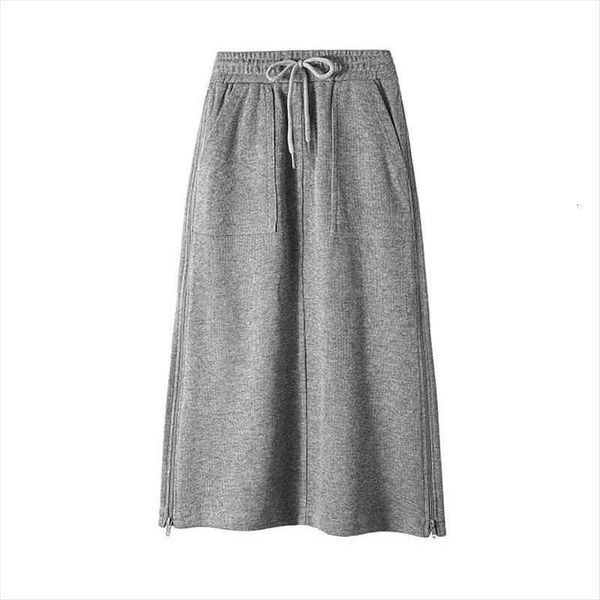 

spring summer korean womens skirts plus size 5xl cotton elastic band loose skirt casual large clothing, Black