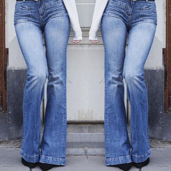 

fashion slim fit high waist flared pants jeans, Black;white