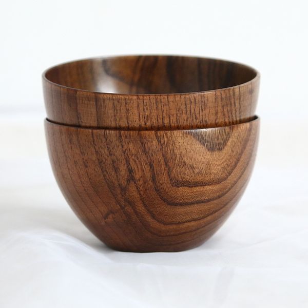 

wooden bowls natural wood bowl tableware for fruit salad noodle rice soup kitchen