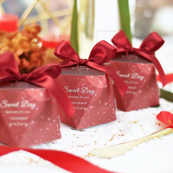 

gift wrap 50pcs diamond shape red favor box fantasy starry sky packaging chocolate cookies candy boxes party favors supplies
