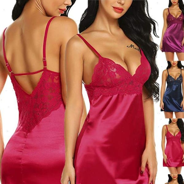 

lingerie exotic lace floral women sleepwear teddy underwear backless strap babydoll nightwear, Black;red